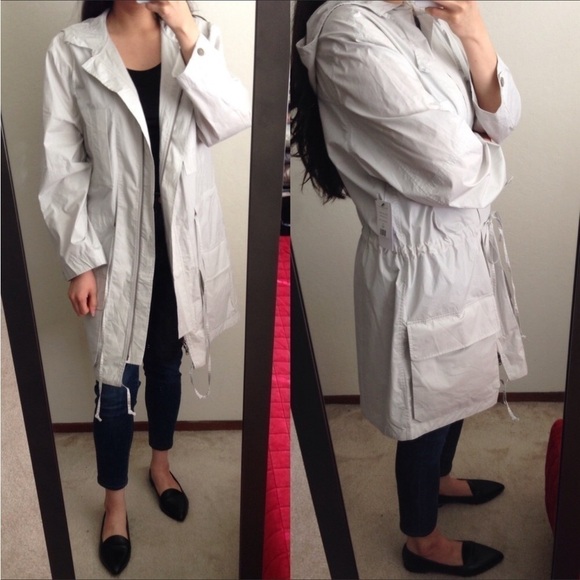 Equipment Light Gray Short Boven Parka Jacket - Picture 12 of 12